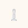 Louisa Crystal Glass Taper Candle Holder, Small