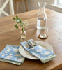 Blockprinted Cotton Napkins (Azure Bloom - with border)