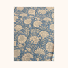 Azure Bloom Block Print Cotton Tablecloth