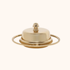 Parisian Butter Dish with Cover and Glass Insert in Gold