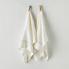 Laundered Linen White & Natural Towels - Set of 2